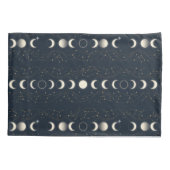 Minimalist Lunar Phases Pattern with Stars and Nig Kussensloop (Achterkant)