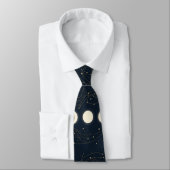 Minimalist Lunar Phases Pattern with Stars and Nig Stropdas (Gebonden)