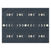 Minimalist Lunar Phases Pattern with Stars and Nig Tafelkleed (Voorkant (Horizontaal))
