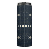 Minimalist Lunar Phases Pattern with Stars and Nig Thermosbeker (Achterkant)