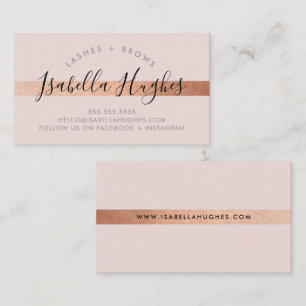 MINIMALIST luxe faux roos gouden streep blush roze Visitekaartje