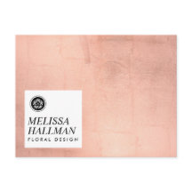 Minimalist Luxe Floral Logo Roos Gold