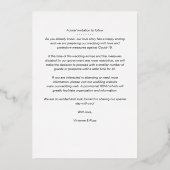 Minimalist Luxury 3 Photos Wedding Silver  Folie Uitnodiging (Achterkant)