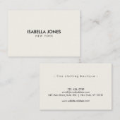 Minimalist Luxury Boutique Ivory Visitekaartje (Voorkant / Achterkant)