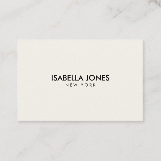 Minimalist Luxury Boutique Ivory Visitekaartje (Voorkant)