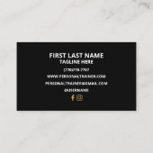 Minimalist Luxury Gym Trainer Coach Weight Fitness Visitekaartje (Achterkant)