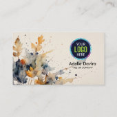 Minimalist Luxury Ivory Flower Boutique  Visitekaartje (Achterkant)