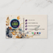 Minimalist Luxury Ivory Flower Boutique  Visitekaartje (Voorkant)