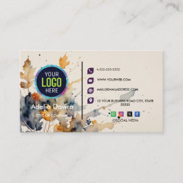 Minimalist Luxury Ivory Flower Boutique  Visitekaartje