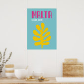 Minimalist Malta Coastal Decor Poster (Keuken)