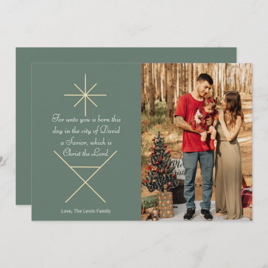 Minimalist Manager Kerstkaart (Voorkant / Achterkant)