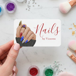 Minimalist Manicurist Nail Technician Branding Visitekaartje