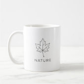 Minimalist Maple Leaf Line Art Nature Koffiemok (Links)