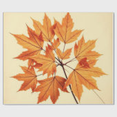 Minimalist Maple Leaves Art – Botanical Print Cadeaupapier (Vlak)