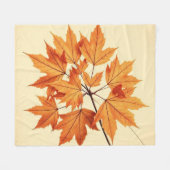 Minimalist Maple Leaves Art – Botanical Print Fleece Deken (Voorkant (Horizontaal))