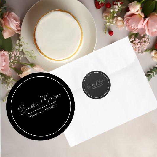 Minimalist Marketing Promotional Business Ronde Sticker