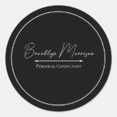 Minimalist Marketing Promotional Business Ronde Sticker (Voorkant)