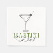 Minimalist Martini Bar Cocktail Napkin Servet (Voorkant)