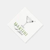 Minimalist Martini Bar Cocktail Napkin Servet (Hoek)