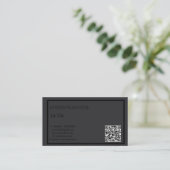 Minimalist Mate Black QR Visitekaartje (Staand voorkant)