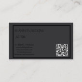 Minimalist Mate Black QR Visitekaartje (Voorkant)