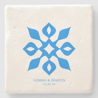 Minimalist Mediterranean Wedding Anniversary Gift Stenen Onderzetter