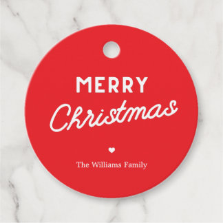 Minimalist ׳Merry Christmas׳ Custom Holiday  Bedankjes Labels