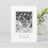 Minimalist Merry Christmas Fa La La Photo Feestdagenkaart (Staand voorkant)