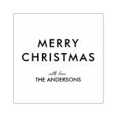 Minimalist Merry Christmas Family Rubberstempel (Afrduk)