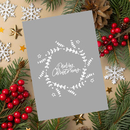 Minimalist Merry Christmas Greeting Card Kaart