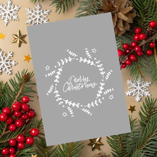 Minimalist Merry Christmas Greeting Card Kaart