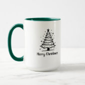 Minimalist Merry Christmas Tree Mug Mok (Links)