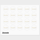 Minimalist met liefde van belettering & familienaa ronde sticker (Vel)