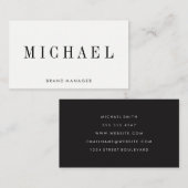 Minimalist met Serif-lettertype Visitekaartje (Voorkant / Achterkant)