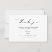 Minimalist Minimalist Funeral Sympathy Memorial Bedankkaart (Voorkant)