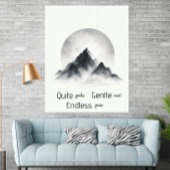 Minimalist Misty Mountain Silhouette Wall Art Poster