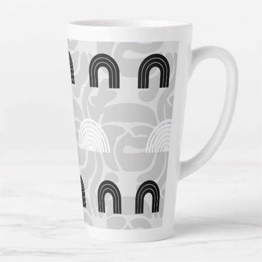Minimalist Mixed Boho Arches Latte Mok (Rechts)