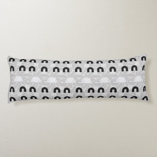 Minimalist Mixed Boho Arches Lichaamskussen (Achterkant)