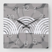 Minimalist Mixed Boho Arches Vierkante Klok (Voorkant)