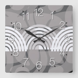 Minimalist Mixed Boho Arches Vierkante Klok