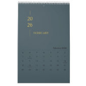Minimalist Modern 2026 Wall Calendar Kalender (Feb 2026)
