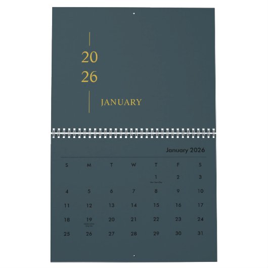 Minimalist Modern 2026 Wall Calendar Kalender (Jan 2026)