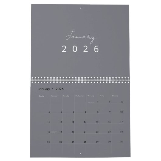 Minimalist Modern 2026 Wall Calendar Kalender (Jan 2026)