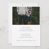 Minimalist Modern 2 Photo Wedding Save The Date (Achterkant)