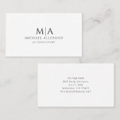 Minimalist Modern AI Consultant Business Card Visitekaartje (Voorkant / Achterkant)