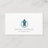 Minimalist Modern AI Consultant Business Card Visitekaartje (Voorkant)
