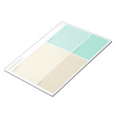 Minimalist, Modern Beige & Aqua Blue Daily Planner Notitieblok (Schuin)