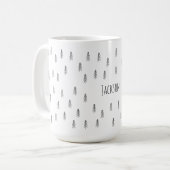 Minimalist Modern Black and White – Custom Coffee Koffiemok (Voorkant links)