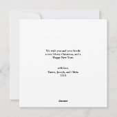 Minimalist Modern Black and White Photo Christmas Feestdagenkaart (Achterkant)