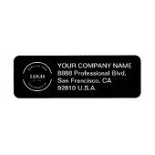Minimalist Modern Black Custom Business Logo Etiket (Voorkant)